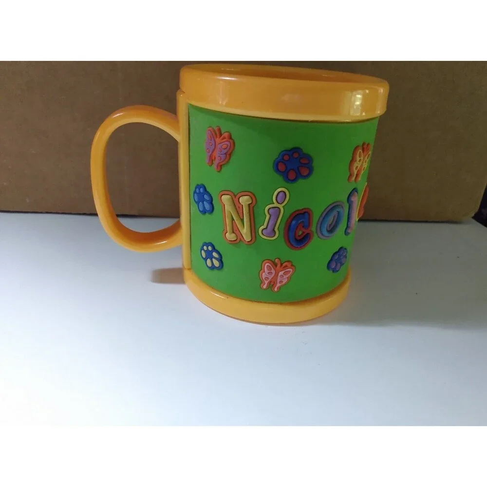 Personalized NICOLE Childs Kids 3D Name Plastic 10 fl. oz Mug Cup